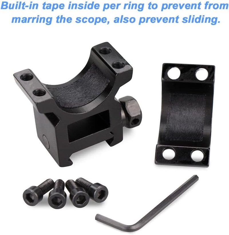 Modkin Store Scope Rings, Rifle Scope Mount High Profile Scope Mounts for Picatinny Rail (1 inch, 2 Pieces) - Image 3